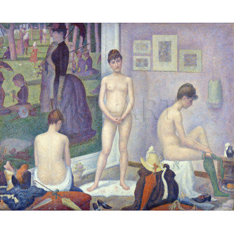 Репродукции на картини: Модели (Позьорки) (1886) – Жорж Сьора